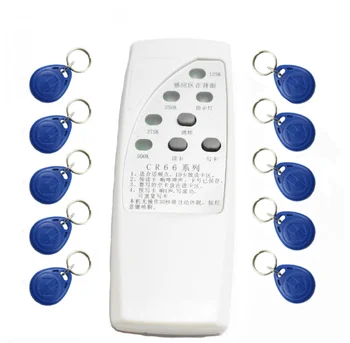 

125khz id card access control door RFID Copier Duplicator Cloner EM reader writer +10x EM4305 T5577 5200 writable keyfob