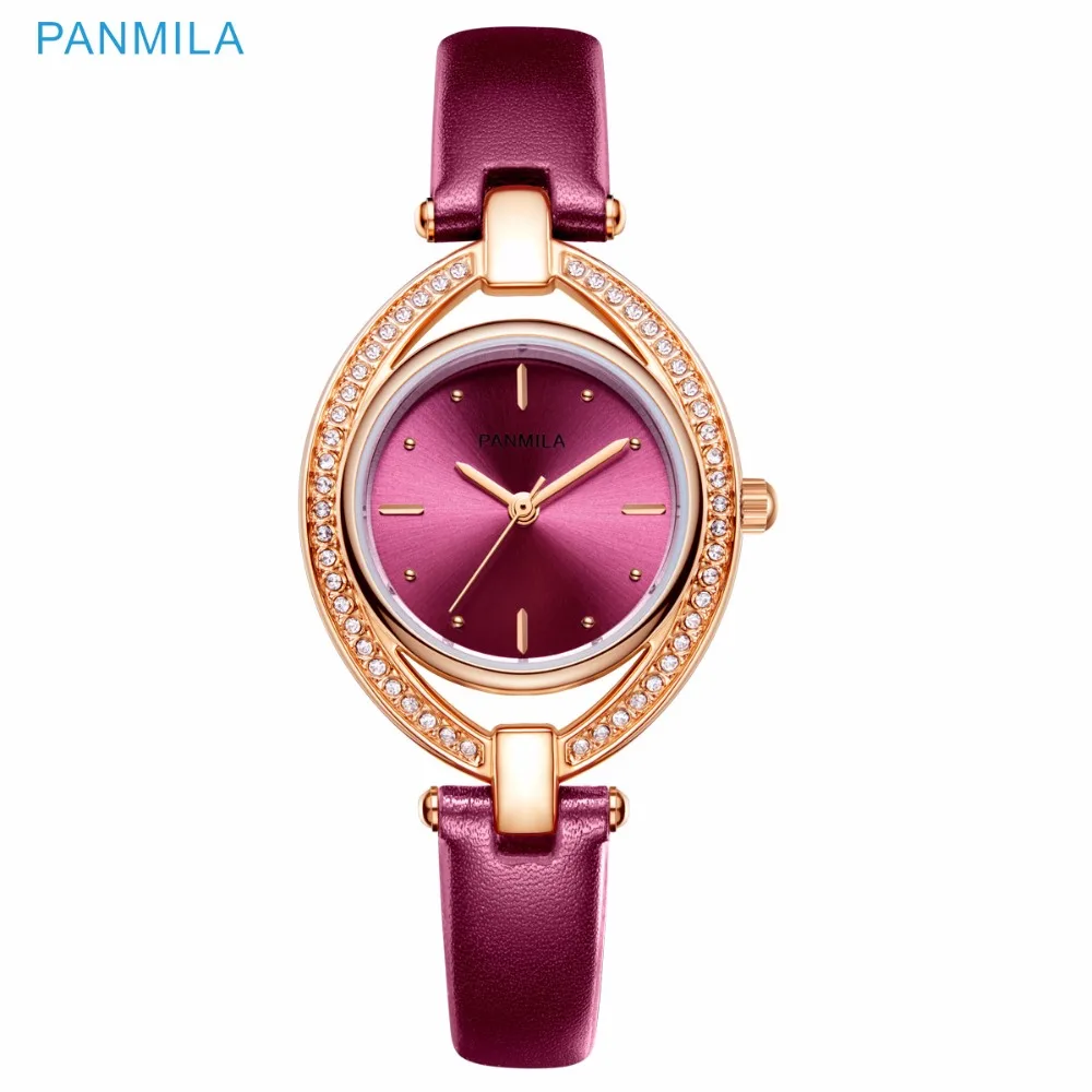 

Luxury Rhinestone Dial Women Watches Ladies Classes Red Leather Dress Watch New Design Female Quartz Wristwatch Reloj Mujer