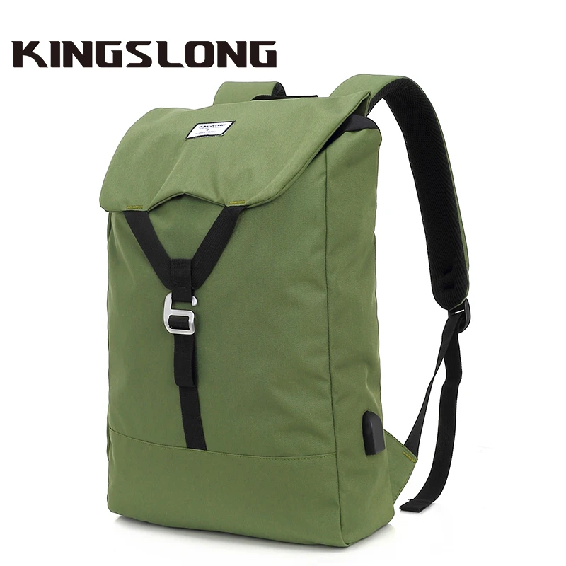 KINGSLONG Men Water Resistant Backpack for Trip Travel Bags USB Charge Notebook 15.6 Laptop Backpack School Rucksacks 618