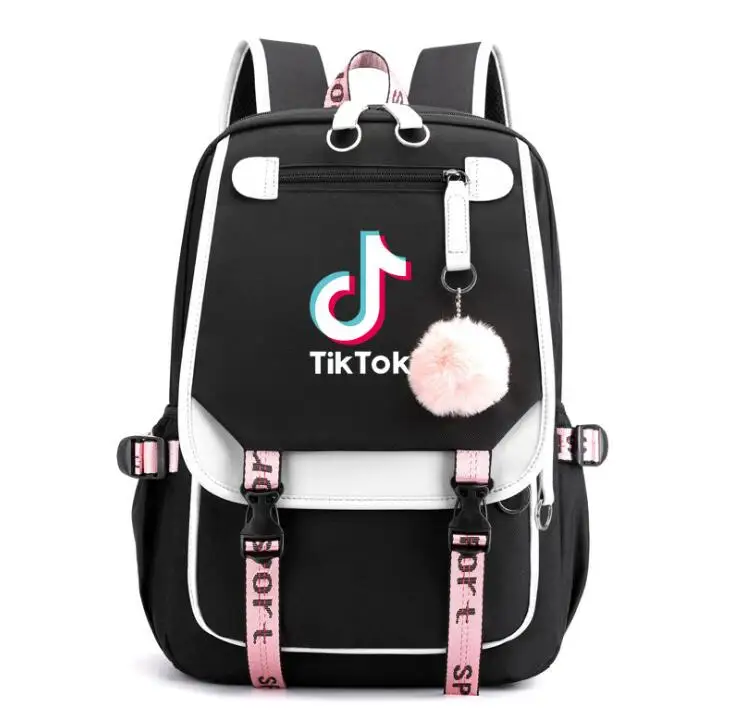 Рюкзаки TIK TOK унисекс с Usb-зарядкой водонепроницаемые школьные ранцы из ткани