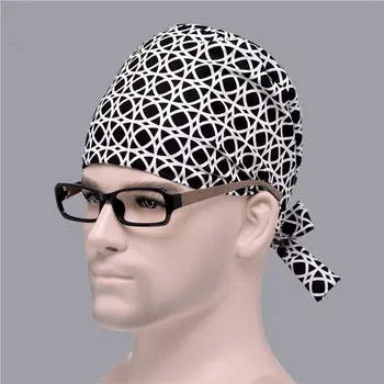 

Medical Surgical Cap Unisex Hospital Anesthesia Doctor Printed Breathable Cotton High Quality Adjustable Nurse Accessories Caps