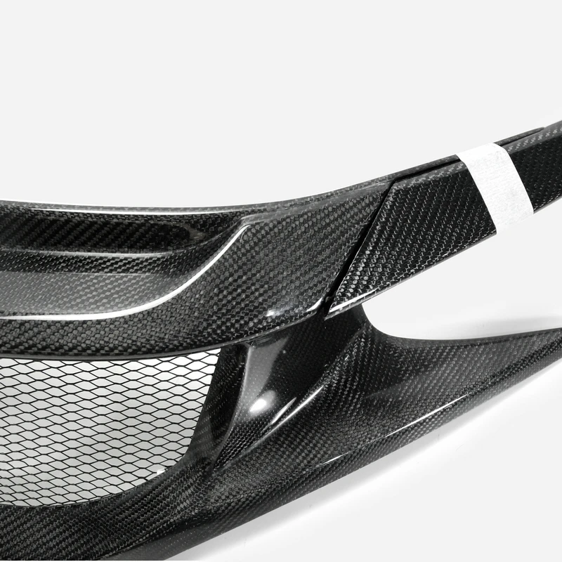 Для Honda 16-18 10th Gen Civic FC кг-Стиль из углеродного волокна на переднюю решетку, глянцевое покрытие бампер решетка Набор волокна дрейф решетки крышка комплект