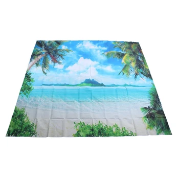 

Large 8x8FT Palm Tree Backdrop Beach Background Photography Photo Studio Props