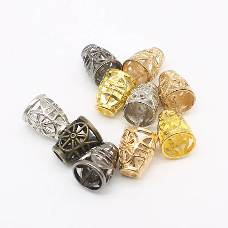 10Pcs Metal Hanging Bell Hanging Rope Deduction DIY Decorative Buckles Ropes Buckles Down Jacket Pants Headbands Rope Button decorative buckles ropes
