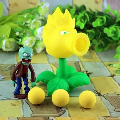 PVZ Растения против Зомби Peashooter фигурка аниме модель игрушки подарки игрушки для детей Высокое качество Запуск мягкие растения - Цвет: 6