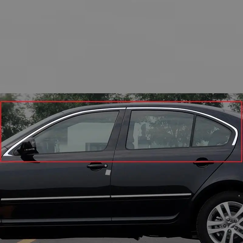 Декоративные Чехлы на окна автомобиля 07 08 09 10 11 12 13 14 15 для Skoda Octavia|Хромирование| |