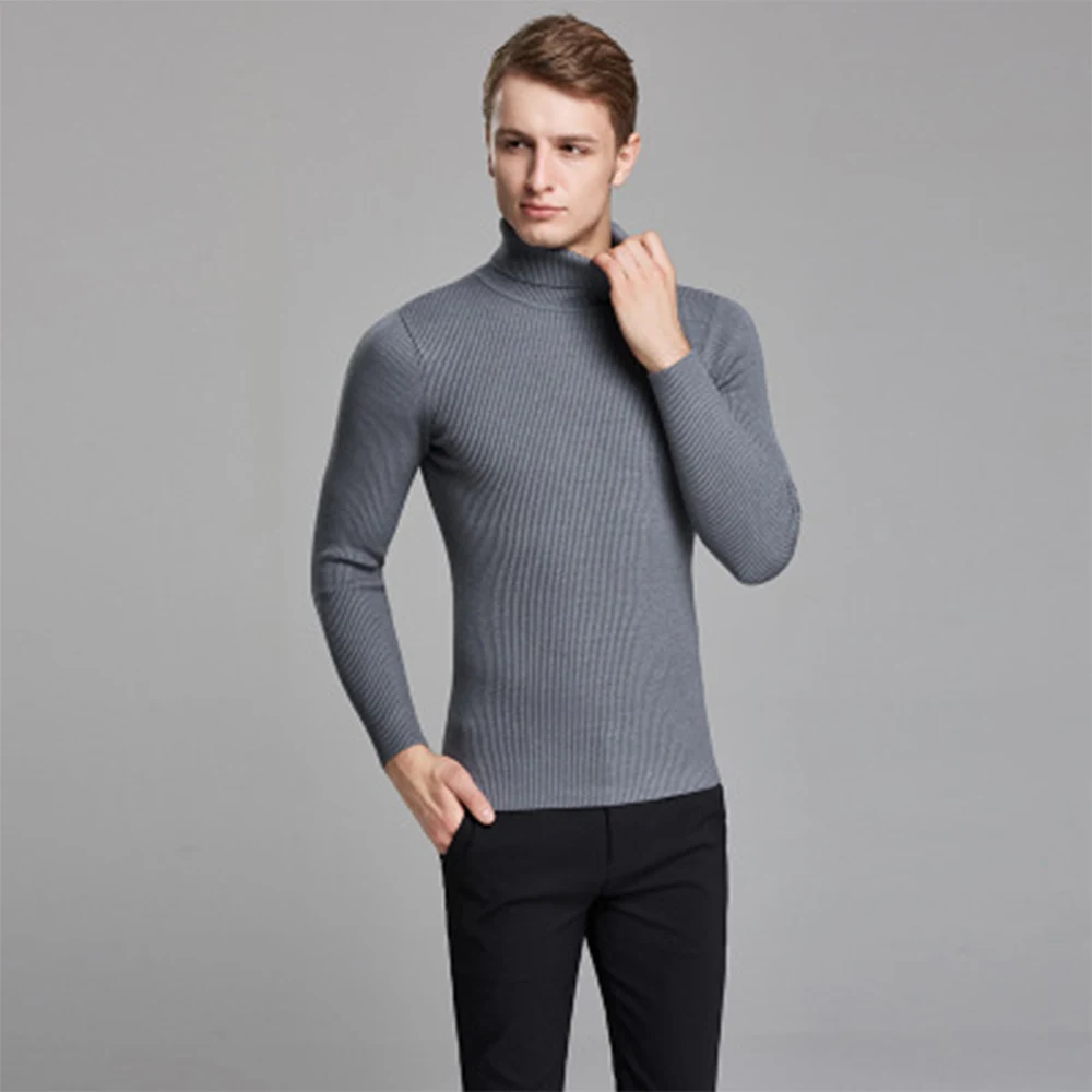 

Mens Turtleneck Cashmere Sweaters Autumn Winter Thick Warm Sweater Clothes Pullovers Wool Knitwear Sweater Mens Clothing