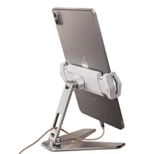 Tablet Stand Tablet Accessories, Dual Axis Adjustable Lazy Phone&Tablet Bracket, Foldable Cell Phone Holder for iPad iPhone