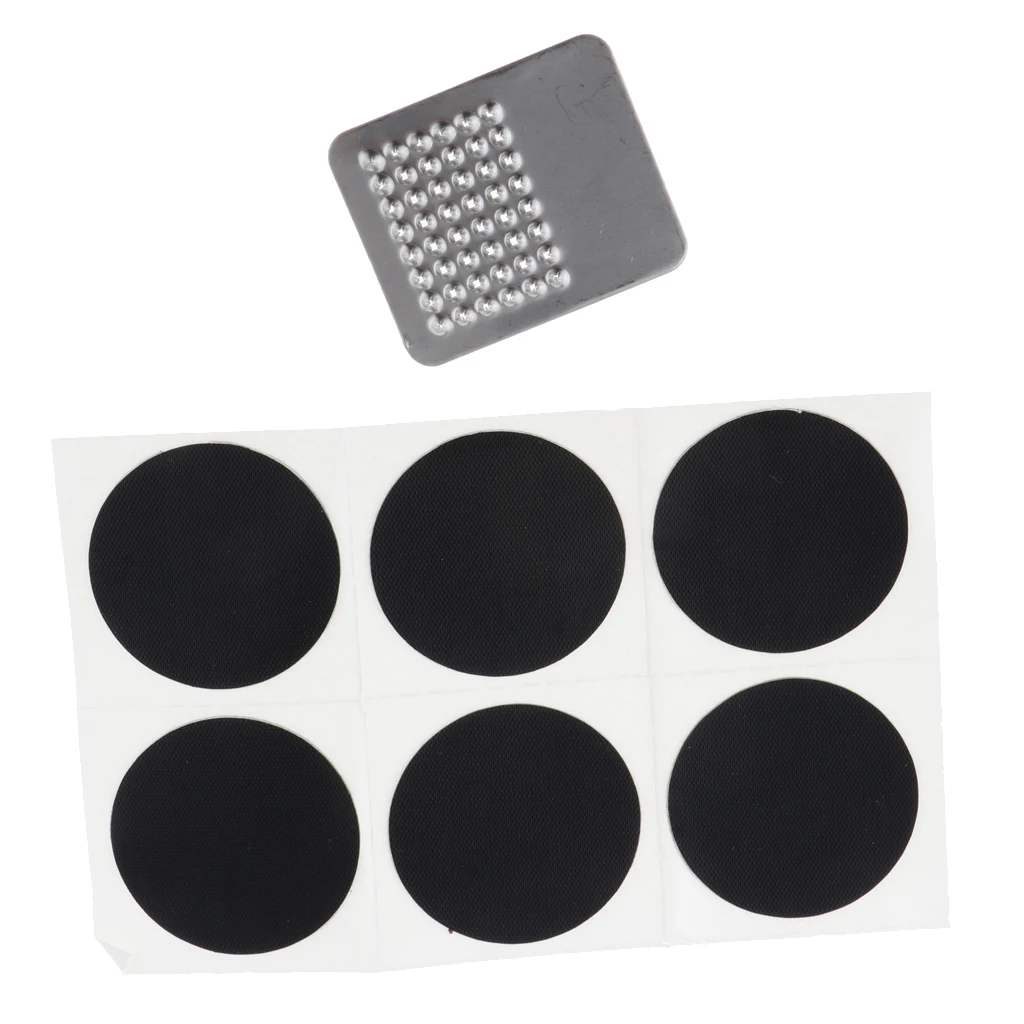 6Pcs Bicycle Rubber Patch Bike Tire Tyre Puncture Repair Patch Self-Adhesive