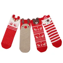 Теплые зимние носки для сна в стиле унисекс с изображением животных; Рождественский подарок; популярные хлопковые короткие носки; удобные носки; Chaussette;# xm3