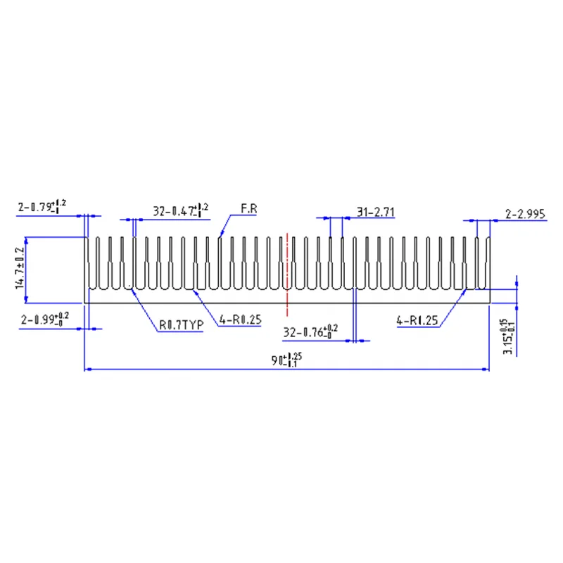 1 шт. Высокое качество высокой мощности радиатор 150*90*15 мм щелевой радиатор