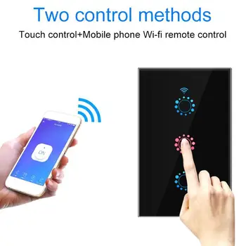

US-Australia Smart WiFi Switch Remote Control Glass Wall Panel Switches Touch Band For Home 2 1 3 Screen G8A8