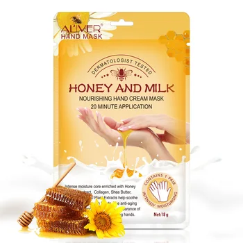 

Honey Milk Hand Mask Anti-drying anti-aging Gloves Reduces Age Spots Moisturizing Soft Reduce Fine Lines Hand Skin Care