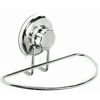 

Kitchen Chrome Stainless Steel Holder Hardware Accessory Bathroom No-Drilling Wall Mounted Suction Cup Towel Ring
