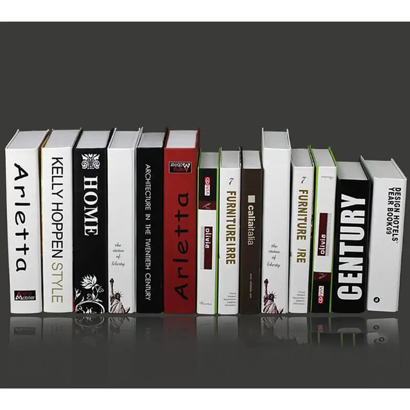 3 шт Поддельные книги украшения реквизит Моделирование книжные украшения для отеля книжный номер магазин случайный узор