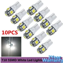 10 шт., автомобисветодиодный светодиодные лампы для чтения T10 W5W 5050 5SMD 168 194 192 DC 12 В 10 шт., автомобисветодиодный светодиодные лампы для чтения T10 W5W 5050 5SMD 168 194 192 DC 12 В