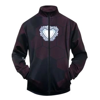 

2020 New Anime Marvel Iron Man Cosplay Costume 3D Printed Jacket Coat Zipper pocket Fashion Sweatshirts