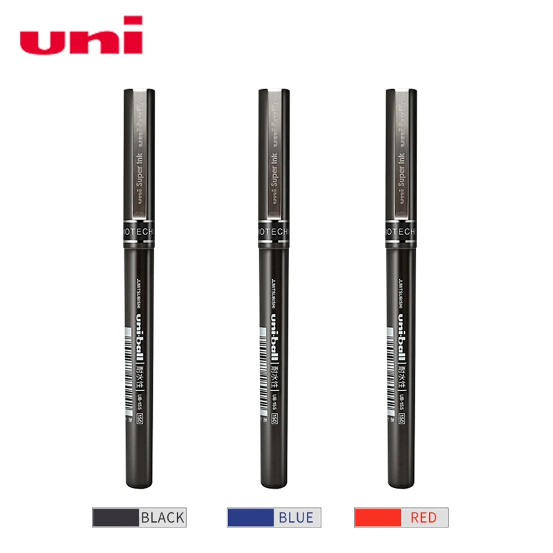 3/5/10pcs Japan UNI stationery gel pen UB 155 Straight liquid ball pen pen bullet pen gel pen 0