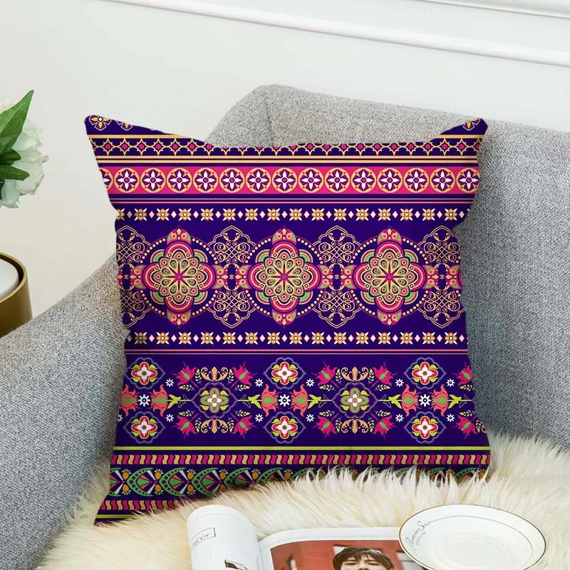

Geometric Style Throw Pillow Cover Outdoor Cushion Cover Pillow Cases Polyester Bohemian Throw Pillow Cover