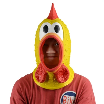 

Halloween Fun Scream Chicken Mask Head Cover Durable Suitable for Most Teenagers and Adults