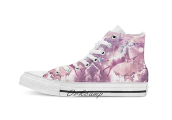 

Space Flying Unicorn Unicorn Castle Custom Casual High Top lace-up Canvas shoes sneakers Drop shipping