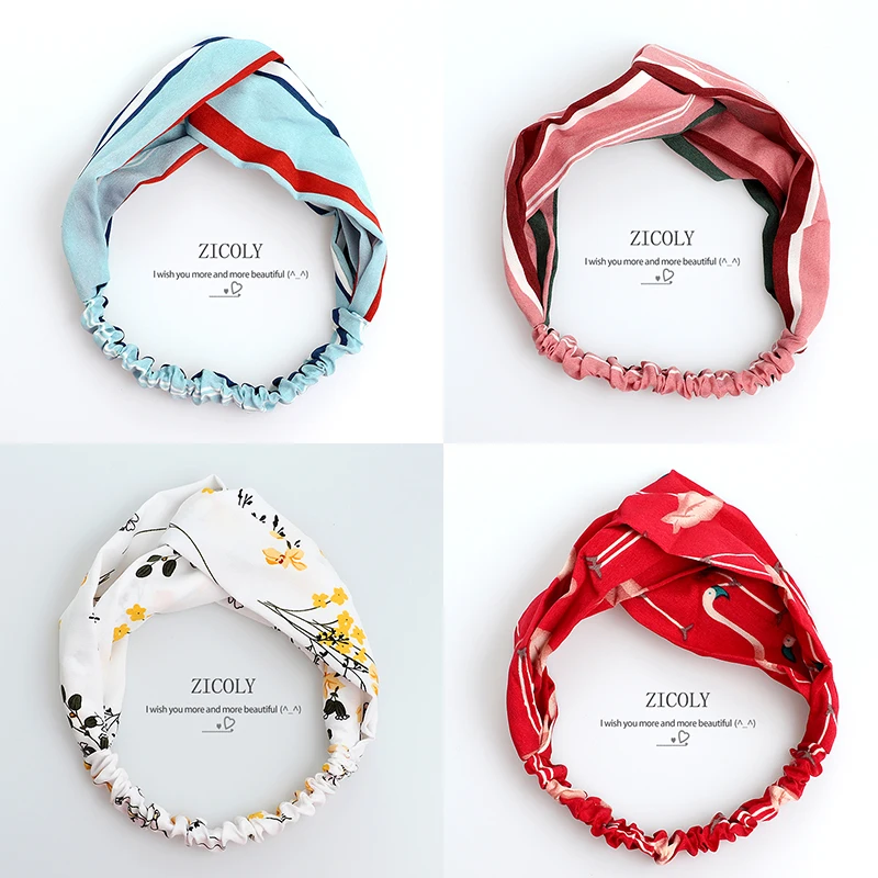 New Women Fashion Hair bands Cross Knot Elastic Hair Band Korean face wash hair band girl small fresh HairBands Hair Accessories