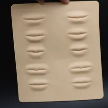 5 шт. Перманентный макияж Косметическая Татуировка практика кожи 22x19 см 3D Губы силиконовая практика микроблейдинга кожи для начинающих
