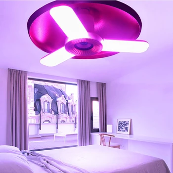 

LED Bulb Ceiling Lights Bluetooth Music Bulb Folding Garage Lamp for Workshop Adjustable Lamp Home Energy Saving Lights