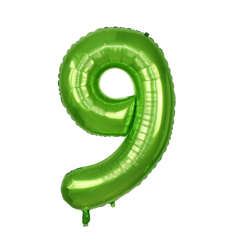 1 шт. 40 дюймов зеленый номер воздушные шары цифровой фольги шар для дня рождения свадебные гелиевые шары для украшения детского душа поставки - Цвет: 9