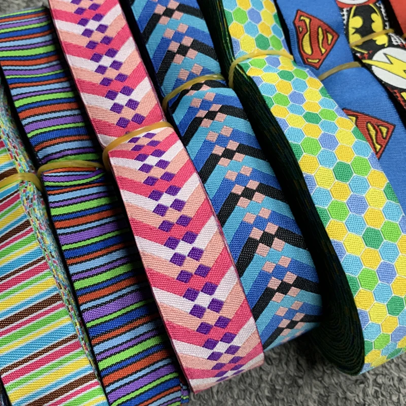 Geometry Cartoon Jacquard Cartoon Ribbon Lace 10 YARD 16MM 22MM ribbon decoration,ribbon supplies,lace trim ribbon