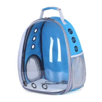 

Pet Cat Portable Carrier Bag Transparent Travel Cat Dog Backpack APET Material 7 color Big Space Pet Cat Puppy Backpack