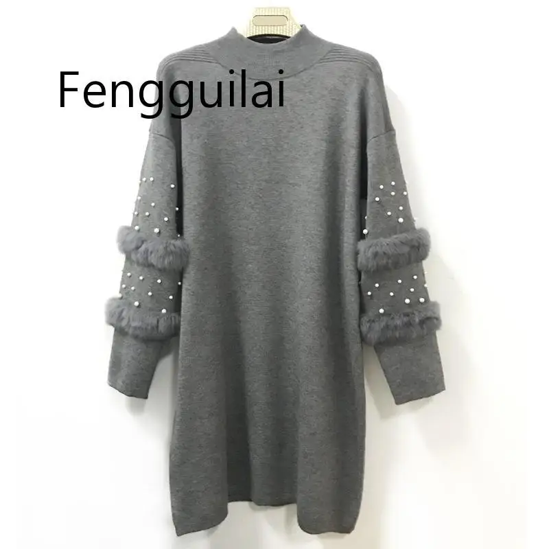 Pullover Women's Jumper Pearl loose rabbit fur Sweater Female Jumper Women Warm Sweaters thick Winter Knitted Oversized Sweat Pullover Women's Jumper Pearl loose rabbit fur Sweater Female Jumper Women Warm Sweaters thick Winter Knitted Oversized Sweat