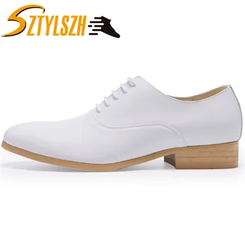 

Men Real cowhide Oxfords Leather Shoes British Black Blue Shoes handmade comfortable formal dress men flats Lace-Up Bullock