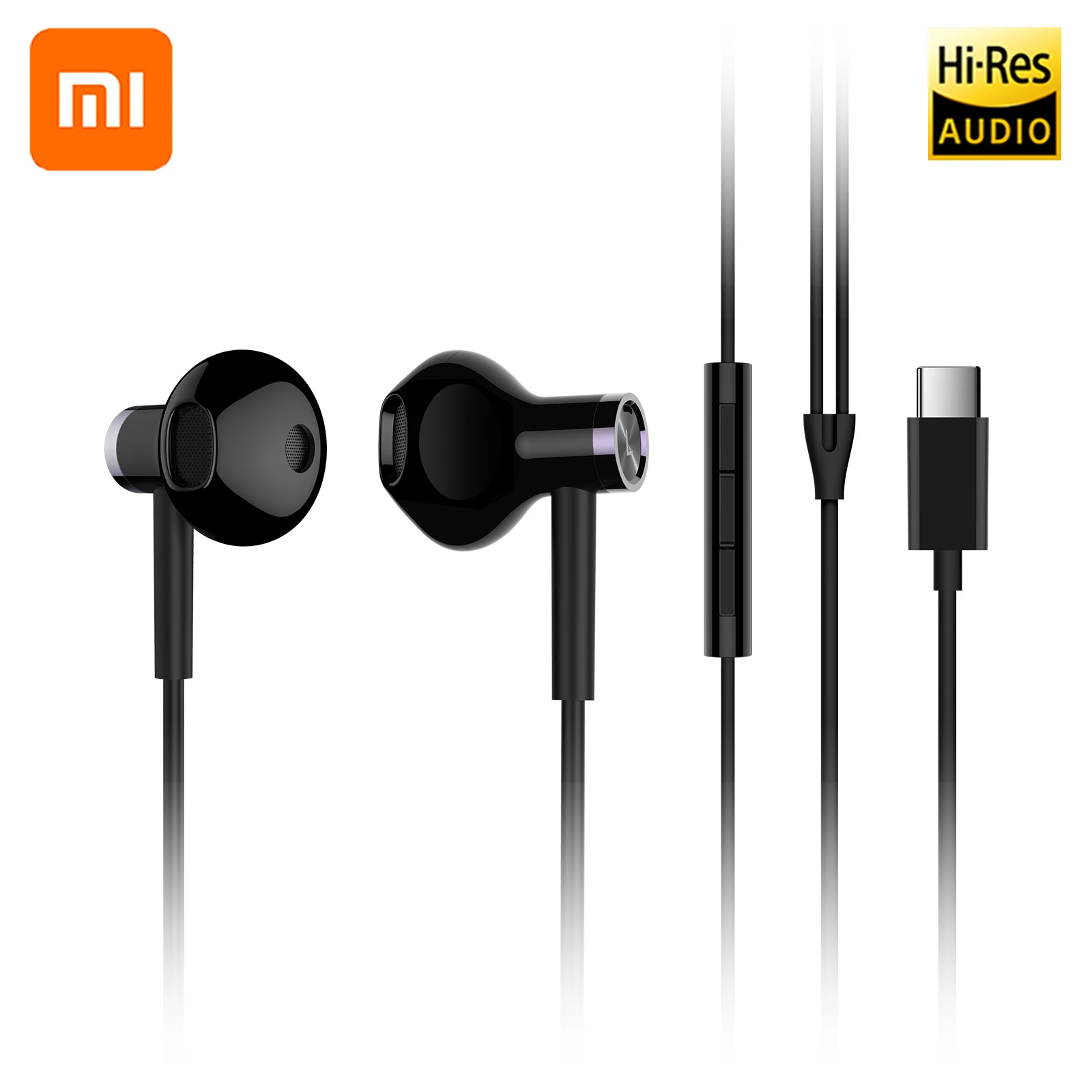 Xiaomi Hybrid DC Seo In-Ear type-C наушники с микрофоном для Xiaomi 9 8 SE 6X MIX 2S HUAWEI MATE10 P10 Pro P20 Pro - Цвет: Черный