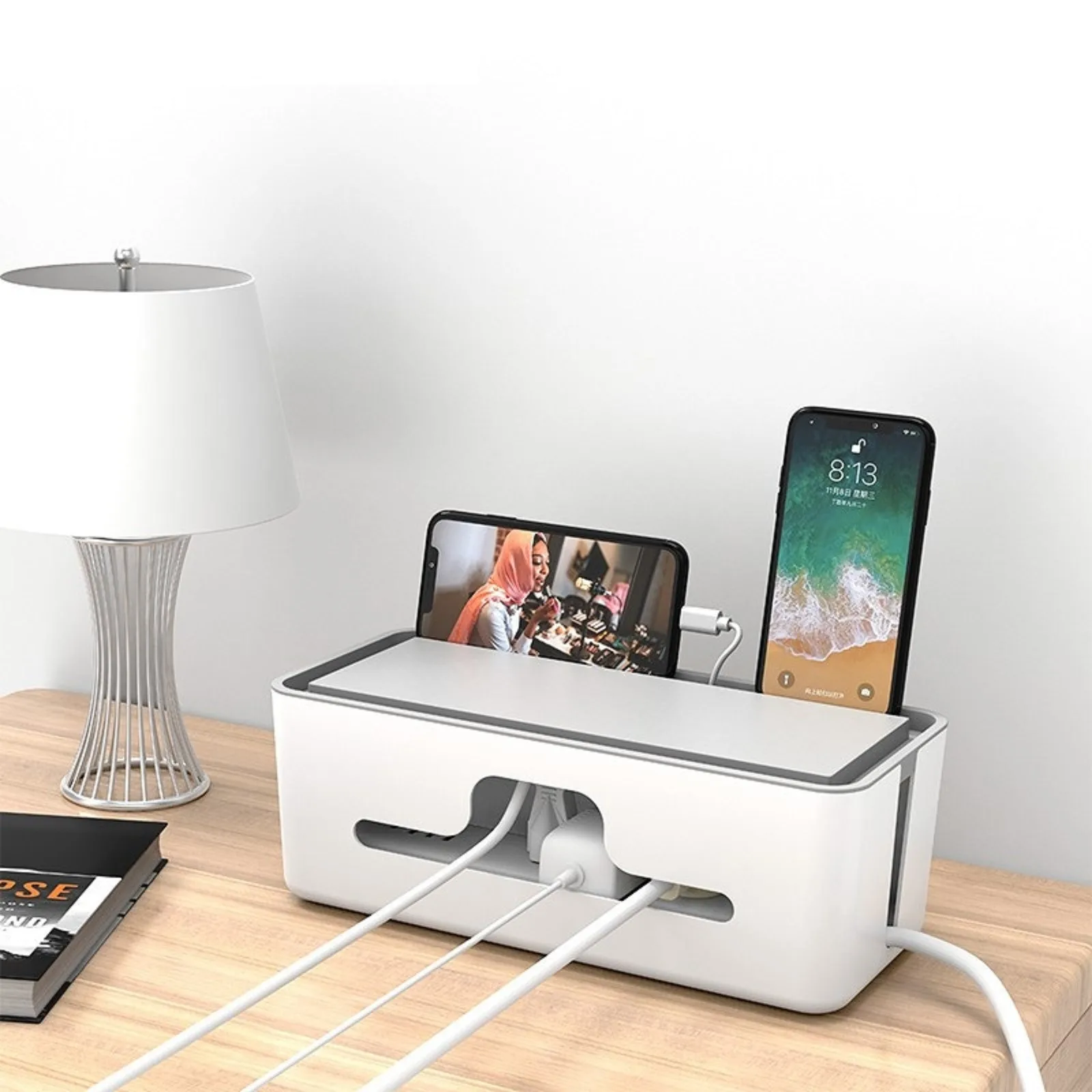 Socket Wire Cable Storage Box Cable Management Box Storage Wire