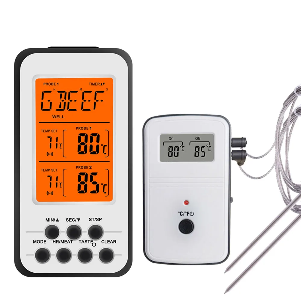 Kitchen Oven Food Cooking Barbecue Grill Roast Termometer Water Milk Temperature Meter Probe Remote Digital Meat BBQ Thermometer