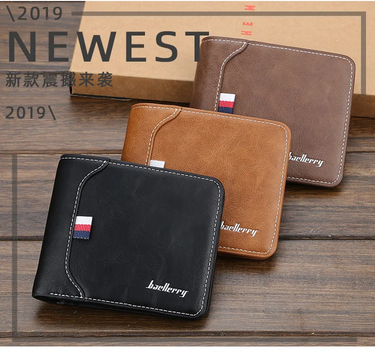 Baellerry модные мужские кошельки маленький кошелек мужской кошелек для монет на молнии Короткий Мужской кошелек держатель для карт 200 шт./партия