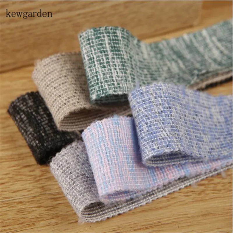 Kewgarden Snowflake Wool Colored Ribbon 25mm 1&quot DIY Hair Bowknot Accessories Polyester Satin Handmade Tape Webbing 10Yard | Дом и сад