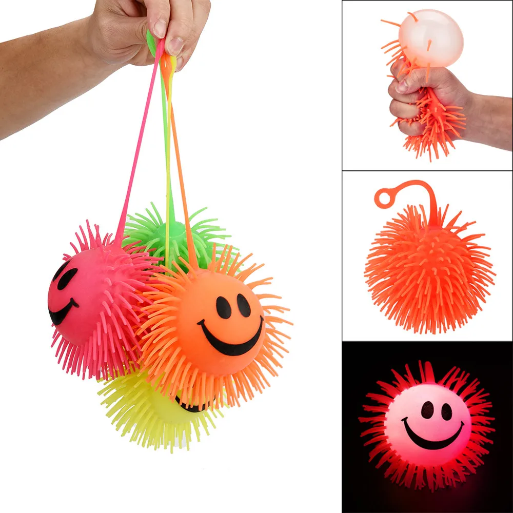 Мигающие мячи для пуха Сжимаемый стресс мягкий игрушечный шар для снятия стресса для веселья рост Abreact подарок для снятия стресса игрушка для детей