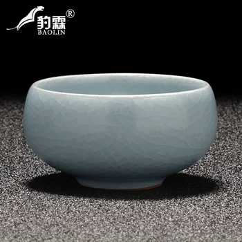 

can be used to keep teacups, porcelain cracks, Ru kiln, cypress color, tea cup, large capacity, Master Cup, tea cup