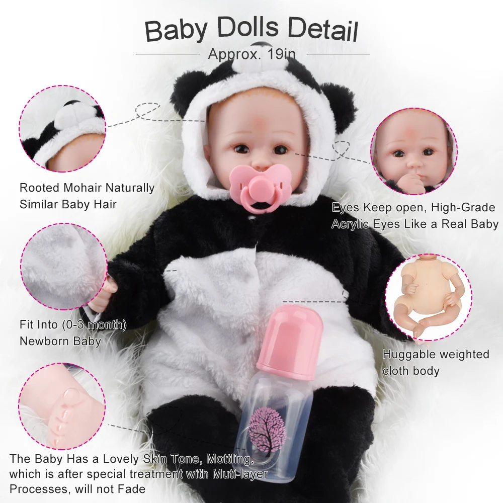 Reborn Baby Doll 45 см Реалистичная игрушка для тела прелестный реалистичный малыш bebes reborn corpo de silicone inteiro realista