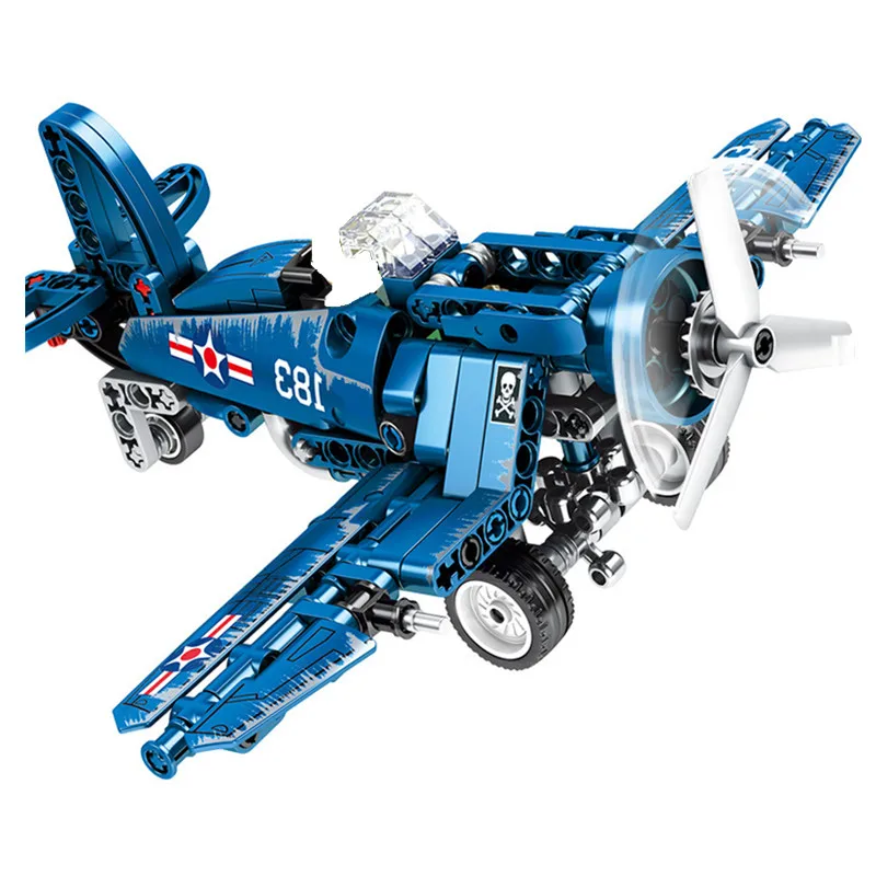 

2019 Creator Technic World War 2 WW2 Soldiers F4U Fighter Military SWAT Army Model Building Blocks Bricks Kids Toys Juguetes