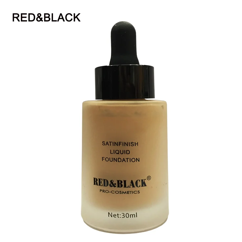Красный и черный основа для макияжа лица Профессиональный матовый точечный жидкий маскирующий макияж крем водонепроницаемый натуральный косметический 30 мл - Цвет: RB201A-06