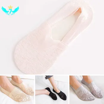 

1 Pair Short Socks Women Summer Lace Flower Short Sock Breathable Invisible Ankle Socks TOA