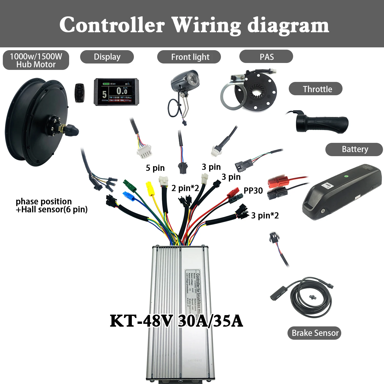 US $259.00 Ebike Kit 48V 1000W 1500W Hub Motor Wheel KT LCD Electric Bike Bicycle Conversion Kit For Electric Bike