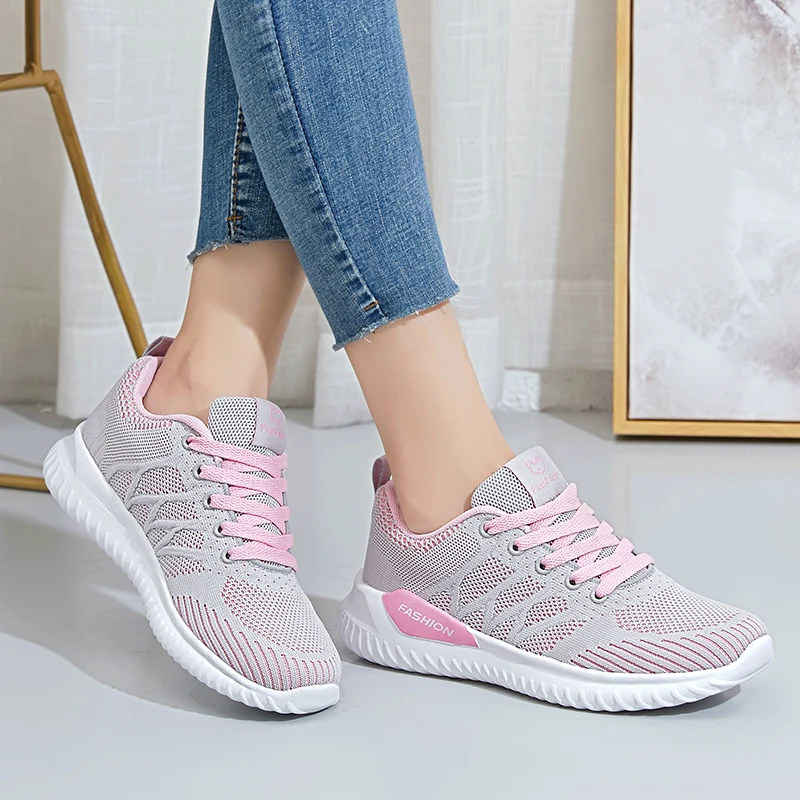 Ботинки на шнуровке Женские кроссовки из дышащего материала светильник