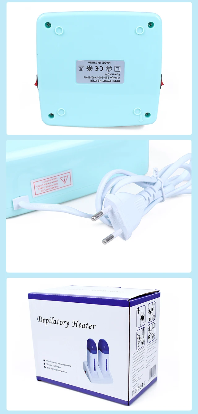 Ce Certificate Two Seat Roll-On Wax Machine Roll On Depilatory Waxing Wax Heater
