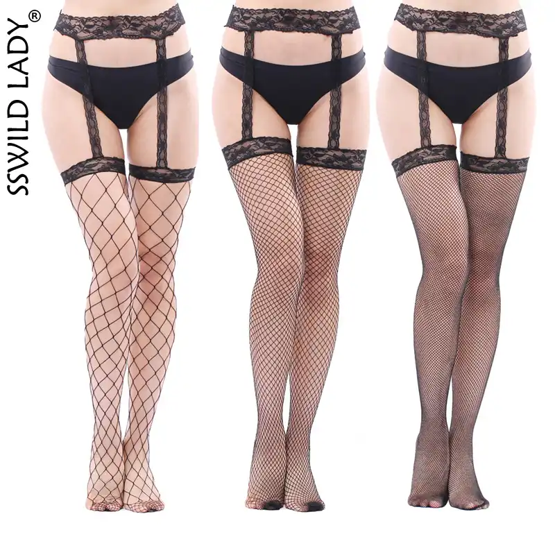 meia calça preta rendada