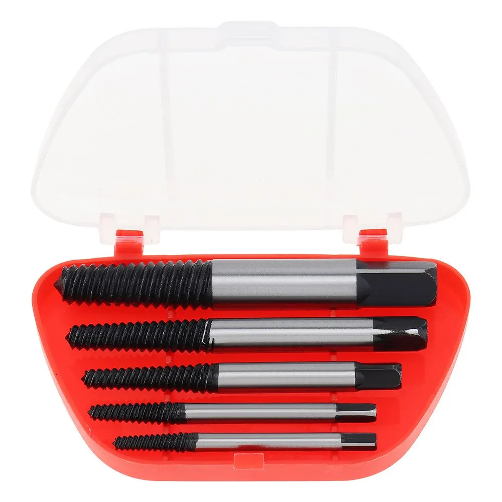 

5pcs set Screw Extractors Damaged Broken Screws Removal Tool Used in Removing the Damaged Bolts Drill Bits