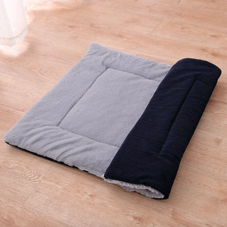 Одеяло для собак, домашнее одеяло для домашних животных, коврик для собак, кошек, подушки на кровать, большой коврик для собак, кошек, мягкая подушка, теплое одеяло, хлопковая кровать, Новинка - Цвет: dark blue